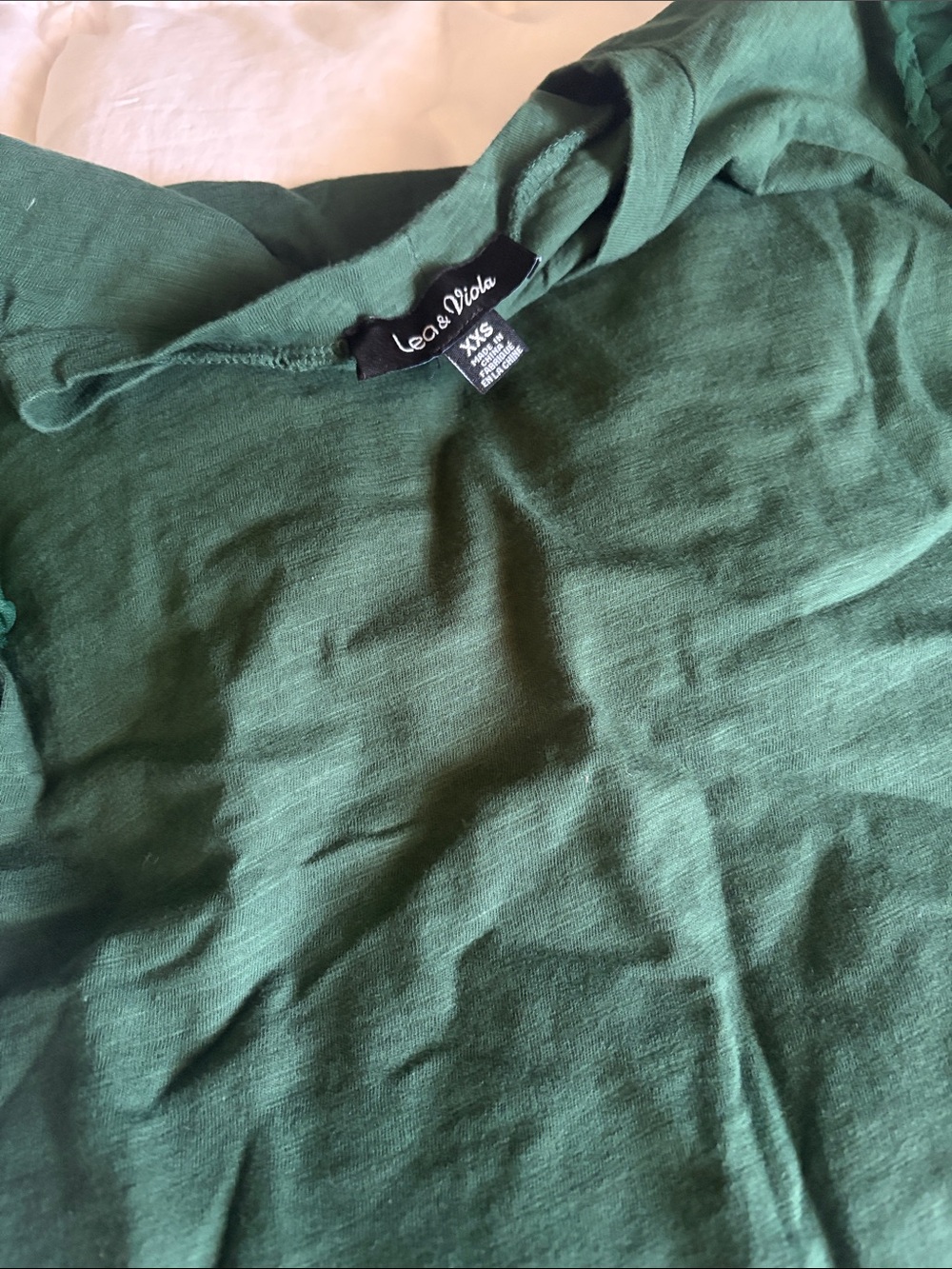 Lea & Viola Deep Green Short Sleeve Top